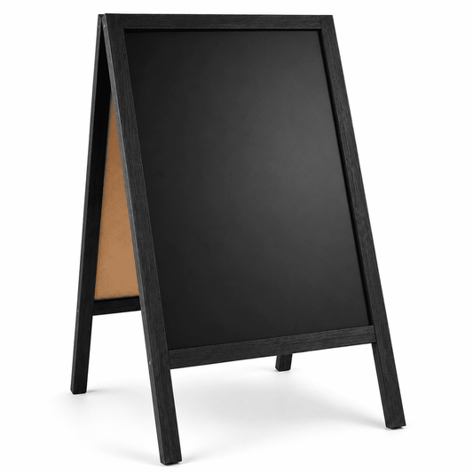 Holz Kreidetafel-Aufsteller, 60x100cm, Schwarz, Indoor