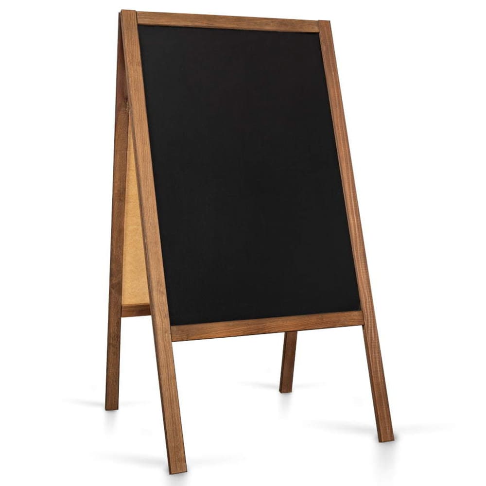 Holz Kreidetafel-Aufsteller, 61x118cmcm, Dunkelbraun, Indoor