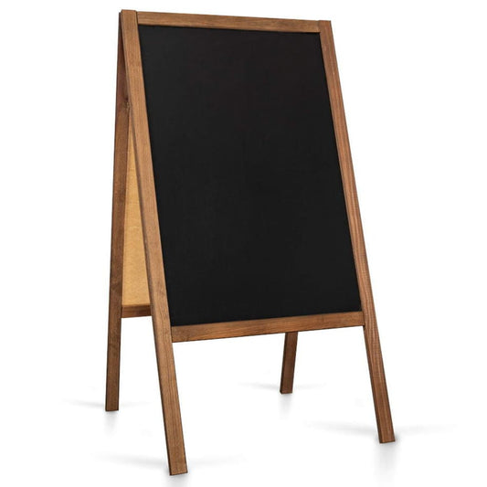 Holz Kreidetafel-Aufsteller, 61x118cmcm, Dunkelbraun, Indoor