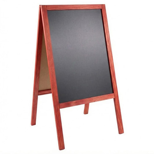 Holz Kreidetafel-Aufsteller, 61x118cmcm, Rot, Indoor