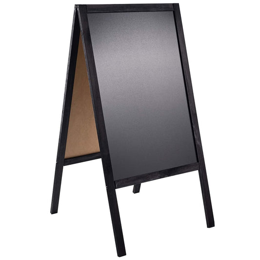 Holz Kreidetafel-Aufsteller, 61x118cm, Schwarz, Indoor
