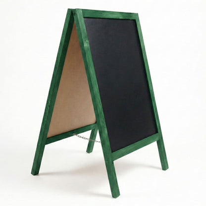 Holz Kreidetafel-Aufsteller, 60x100cm, Grün, Indoor