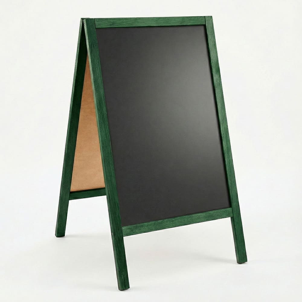 Holz Gehwegkreidetafel, 51x90cm, Grün, Indoor