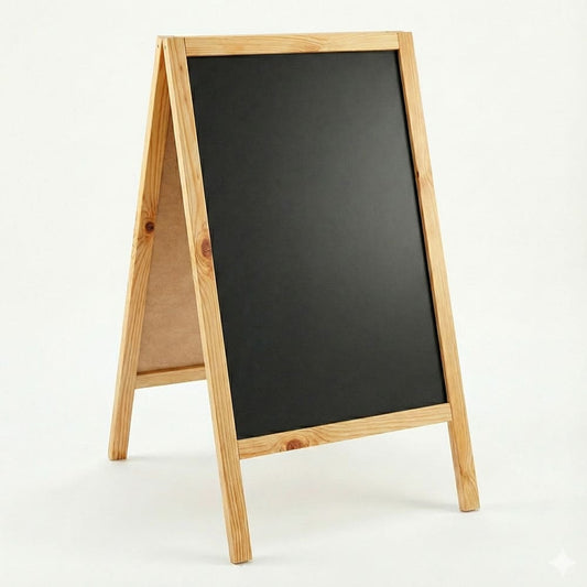 Holz Gehwegkreidetafel, 51x90cm, Natur, Indoor