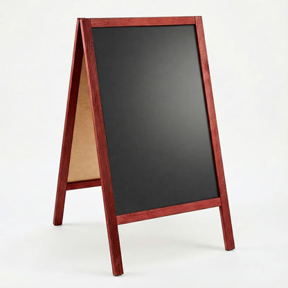 Holz Gehwegkreidetafel, 51x90cm, Rot, Indoor