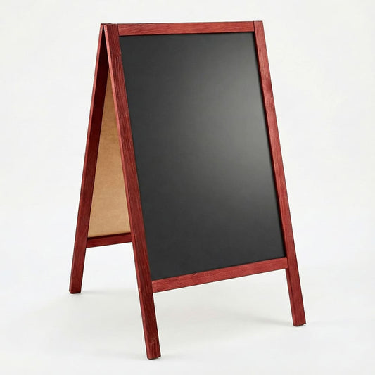 Holz Gehwegkreidetafel, 51x90cm, Rot, Indoor