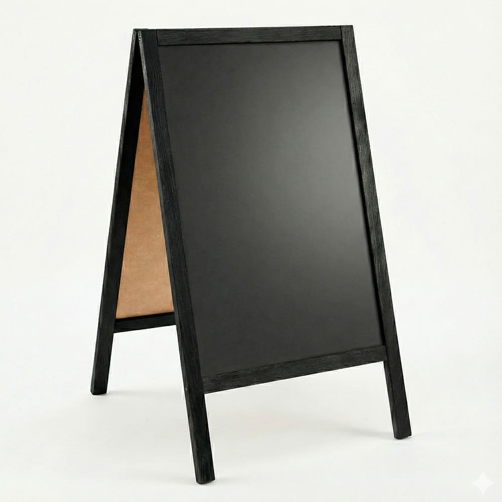 Holz Gehwegkreidetafel, 51x90cm, Schwarz, Indoor