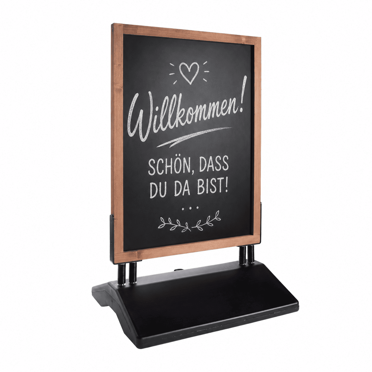 Holz Kundenstopper-Kreidetafel mit Wassertank, DIN A1, Outdoor