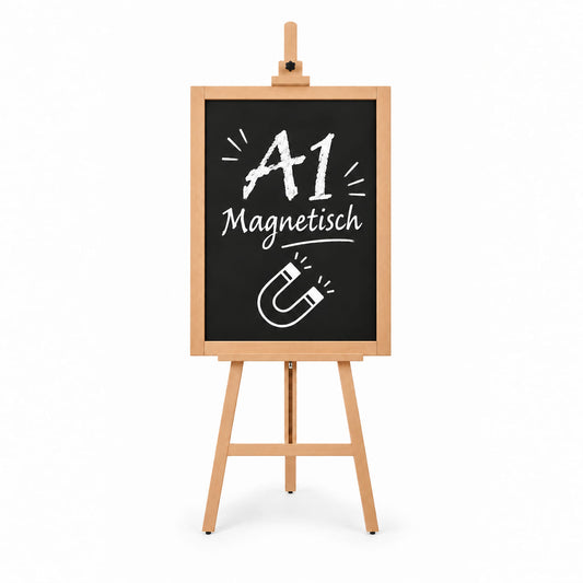 Holz Staffelei-Set “Art Easel” mit magnetischer A1 Kreidetafel, Buche