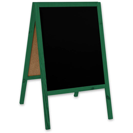 Holz Kreidetafel-Aufsteller, 60x100cm, Grün, Indoor