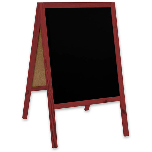 Holz Kreidetafel-Aufsteller, 60x100cm, Rot, Indoor