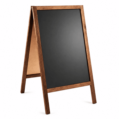Holz Kreidetafel-Aufsteller, 51x90cm, Dunkelbraun, Indoor