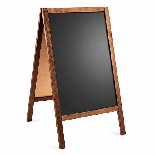 Holz Kreidetafel-Aufsteller, 51x90cm, Dunkelbraun, Indoor