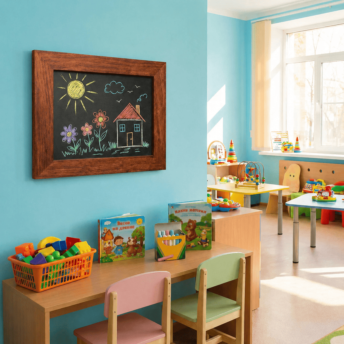 Kreidetafel "InspiraBoard" 30x40cm mit Holzrahmen – Indoor