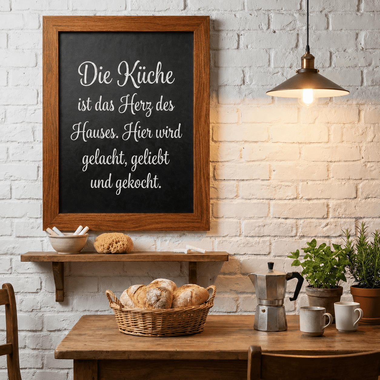 Kreidetafel "InspiraBoard" 40x60cm mit Holzrahmen – Indoor