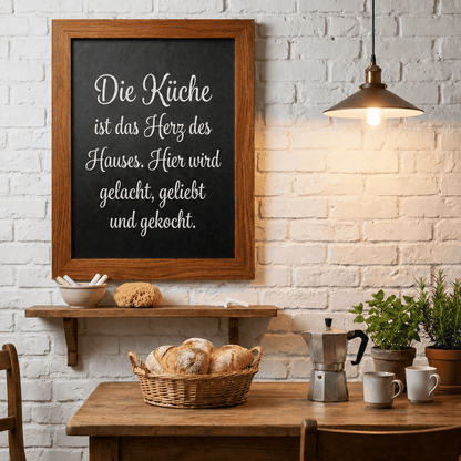 Kreidetafel "InspiraBoard" 40x60cm mit Holzrahmen – Indoor