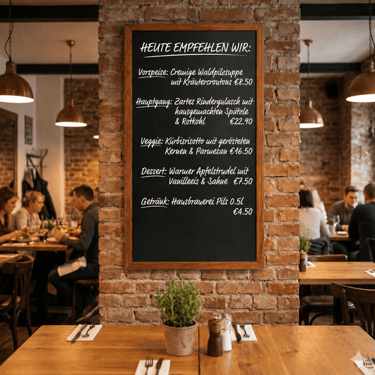 Kreidetafel "InspiraBoard" 80x150cm mit Holzrahmen – Indoor