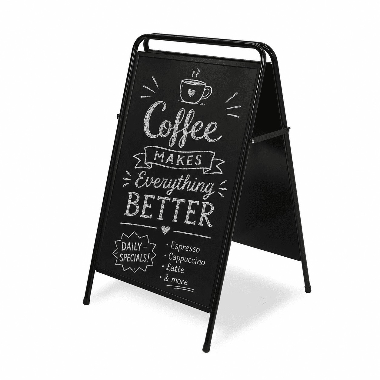 Kundenstopper Kreidetafel "Stelo" DIN A1 – beidseitig beschriftbar
