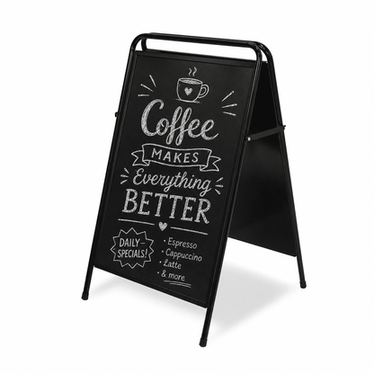 Kundenstopper Kreidetafel "Stelo" DIN A1 – beidseitig beschriftbar