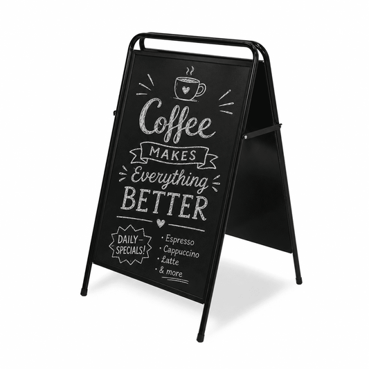 Kundenstopper Kreidetafel "Stelo" DIN A1 – beidseitig beschriftbar