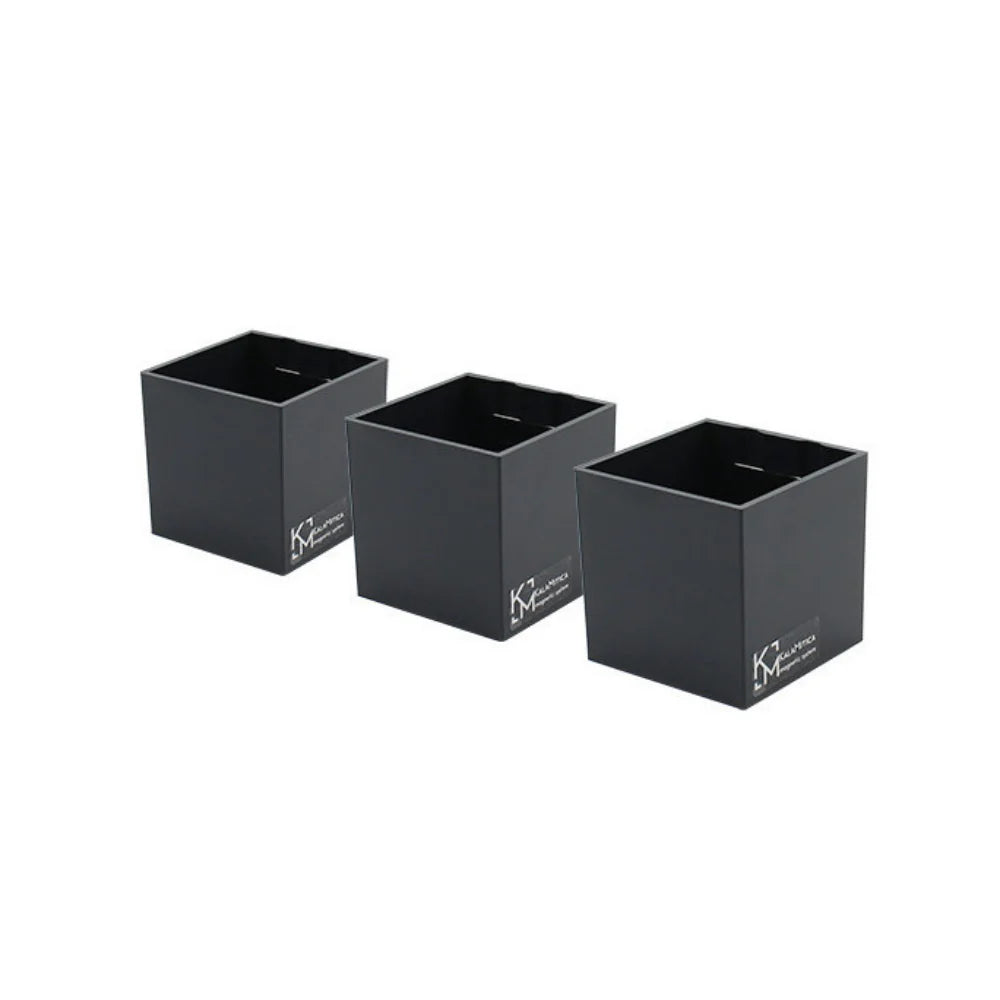 KalaMitica® Magnetische Würfelbehälter Neodym, Ø6cm, Anthrazit, 3 Stk.