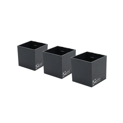 KalaMitica® Magnetische Würfelbehälter Neodym, Ø6cm, Anthrazit, 3 Stk.
