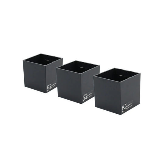 KalaMitica® Magnetische Würfelbehälter Neodym, Ø6cm, Anthrazit, 3 Stk.