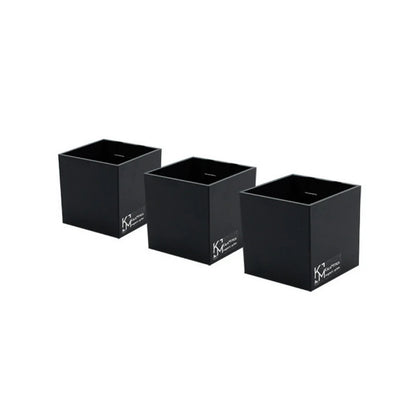 KalaMitica® Magnetische Würfelbehälter Neodym, Ø6cm, Schwarz, 3 Stk.
