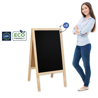 Holz Kreidetafel-Aufsteller, 61x118cmcm, Natur, Indoor