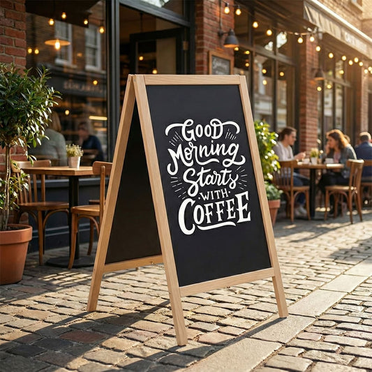 Gehwegkreidetafel "Bistro" – Magnetische Kreidetafel Outdoor