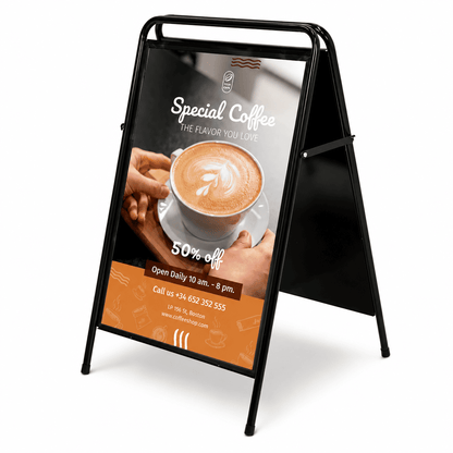 Kundenstopper Kreidetafel "Stelo" DIN A1 – beidseitig beschriftbar