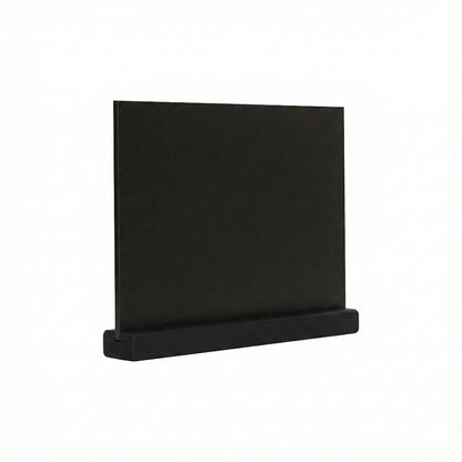 Tischaufsteller-Kreidetafeln mit Holzbasis Schwarz, Hoch- und Querformat