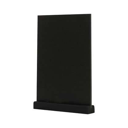 Tischaufsteller-Kreidetafeln mit Holzbasis Schwarz, Hoch- und Querformat