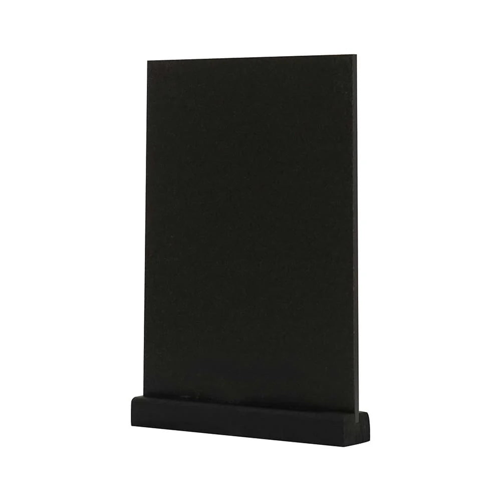 Tischaufsteller-Kreidetafeln mit Holzbasis Schwarz, Hoch- und Querformat