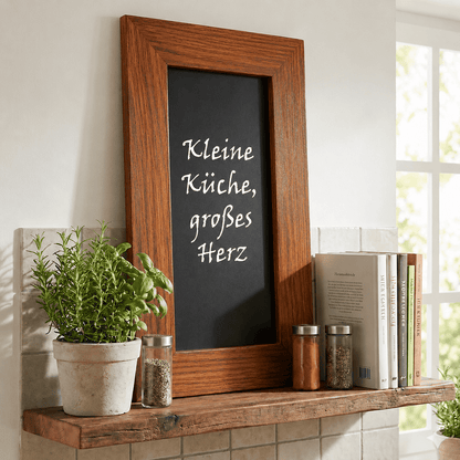 Kreidetafel "InspiraBoard" 20x40cm mit Holzrahmen – Indoor