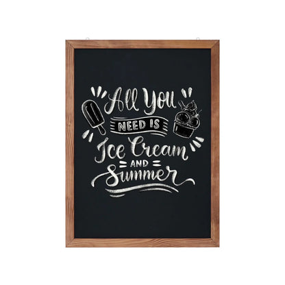 Wandkreidetafel mit Holzrahmen, Magnetisch