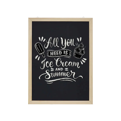 Wandkreidetafel mit Holzrahmen, Magnetisch