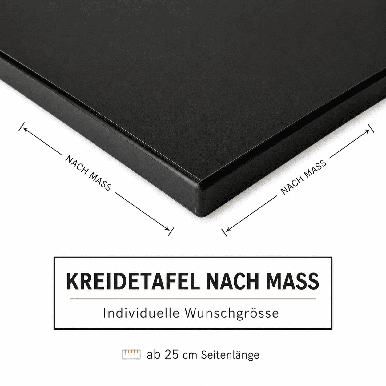 Kreidetafel nach Mass, ohne Rahmen, Indoor