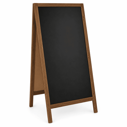 Holz Kreidetafel-Aufsteller, 60x172cm, Dunkelbraun, Indoor