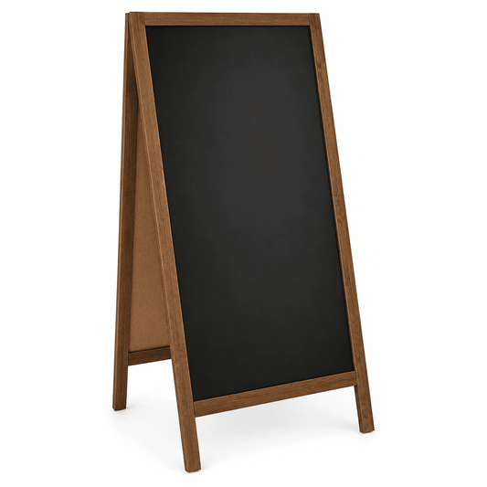 Holz Kreidetafel-Aufsteller, 60x172cm, Dunkelbraun, Indoor