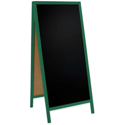 Holz Kreidetafel-Aufsteller, 172x60cm, Grün, Indoor
