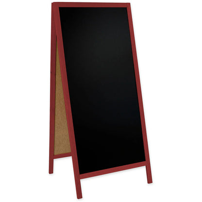 Holz Kreidetafel-Aufsteller, 172x60cm, Rot, Indoor