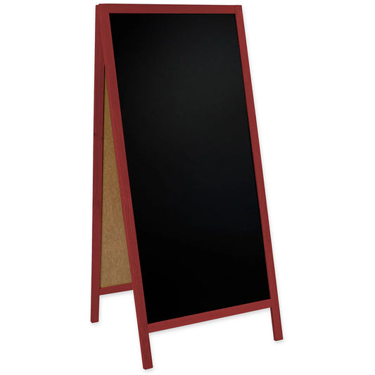 Holz Kreidetafel-Aufsteller, 172x60cm, Rot, Indoor