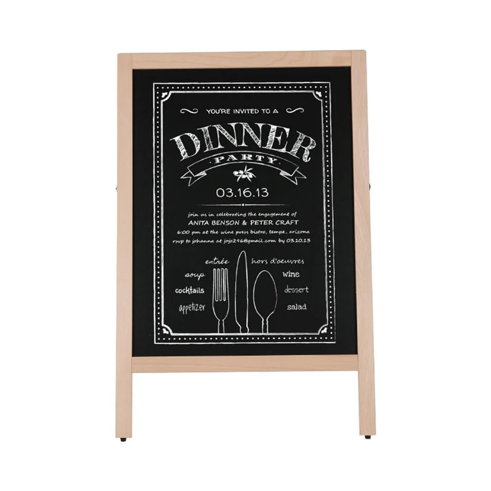 Holz Gehwegkreidetafel 105×68cm, Buche