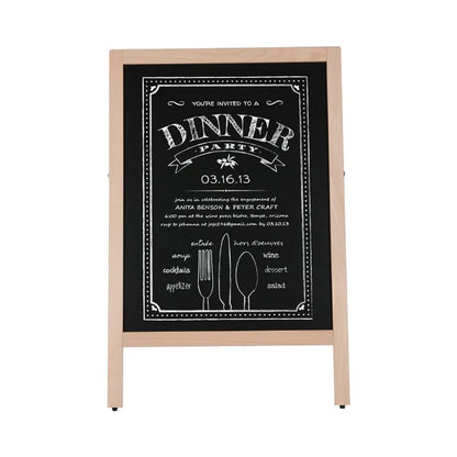 Holz Gehwegkreidetafel 105×68cm, Buche