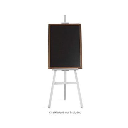 Buchenholz Staffelei Weiss mit Kreidetafel Beispiel