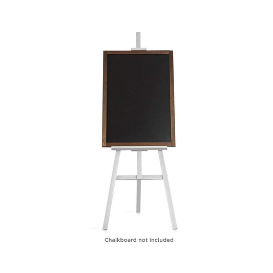 Buchenholz Staffelei Weiss mit Kreidetafel Beispiel