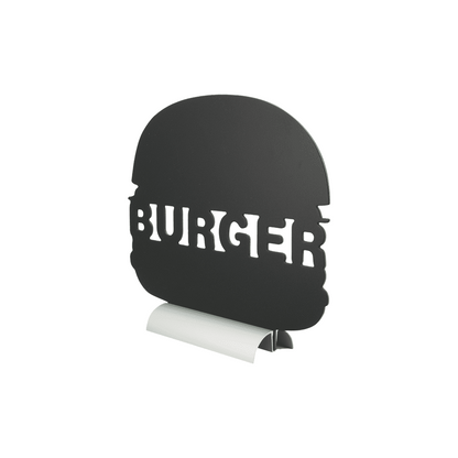 Burger Tischaufsteller Kreidetafel mit Aluminium Sockel