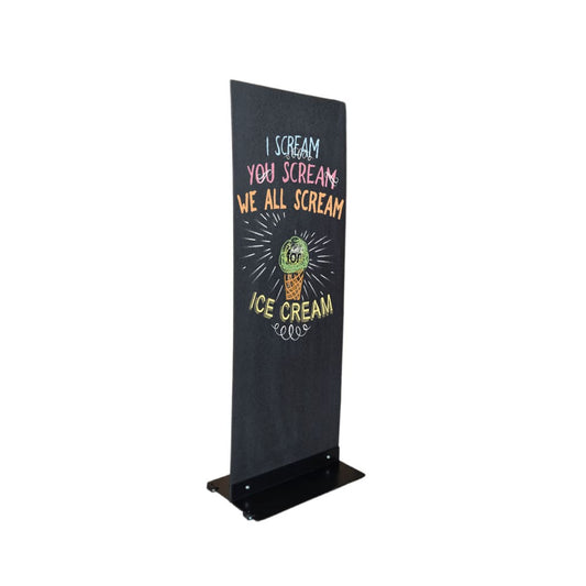 ChalkPro T-Stand 110 - T Form Kundenstopper mit Metallplatte