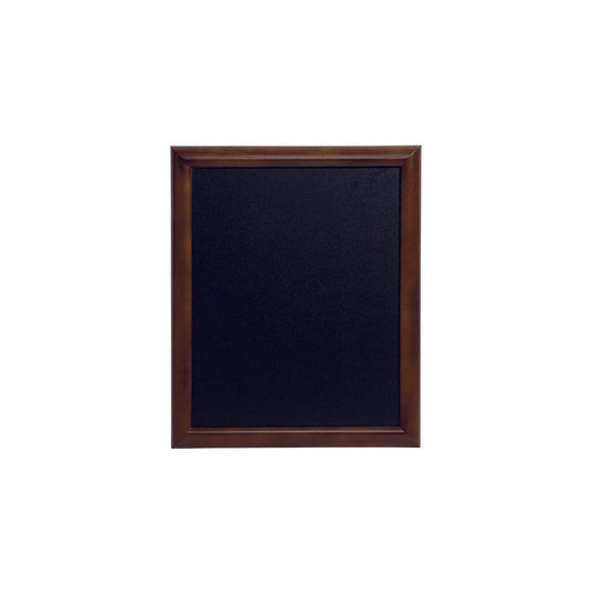 Dunkelbraune Kreidetafel mit Holzrahmen, gerundete Wandtafel mit Kreidetafelfläche, 60x80cm